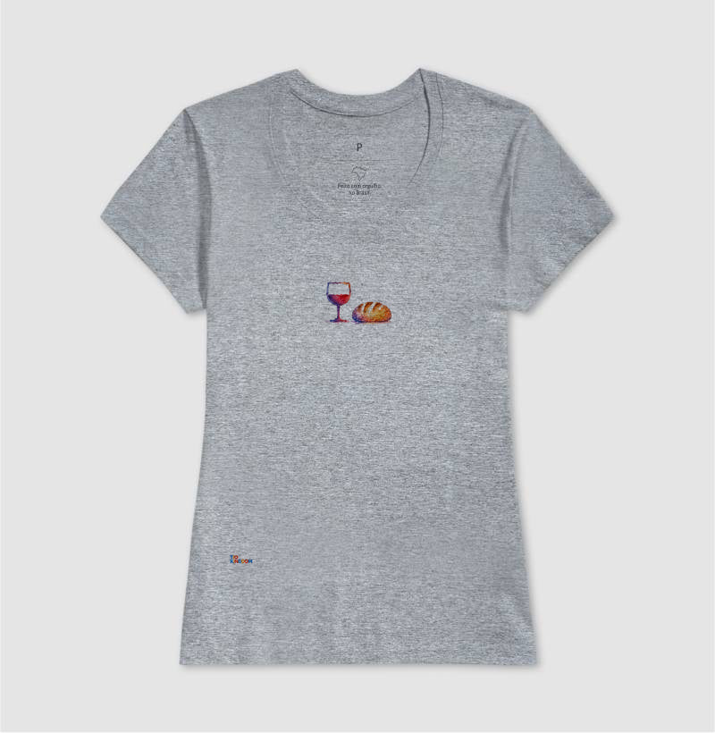 Camiseta Pão e Vinho Aquarela – Tio Kingdom