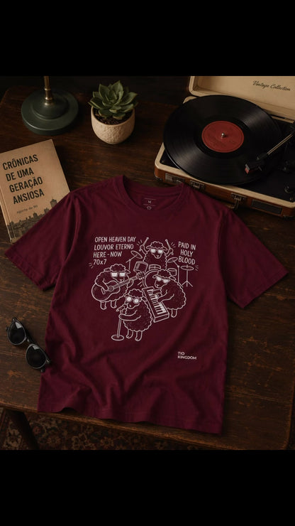 Camiseta Cristã Open Heaven - Louvor Eterno | Moda Gospel Streetwear