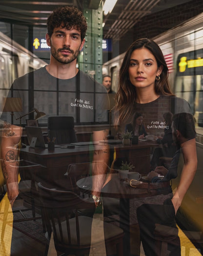 Camiseta Clássica Minimalista Fora das 4 Paredes